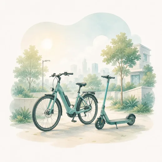 Ilustração de seguro de bike elétrica e autopropelido